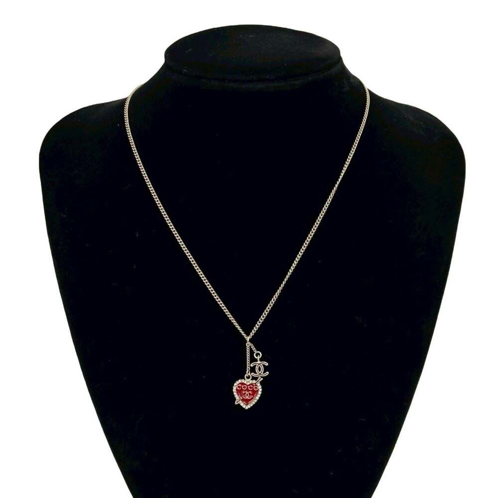CHANEL Red Logo Necklace - Picture 1 of 6